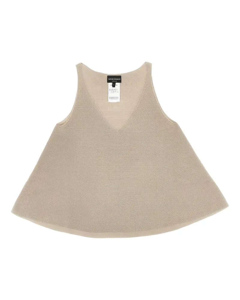Emporio Armani v-neck sleeveless top - Nude Nude