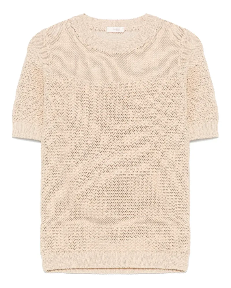 Zanone Gestricktes T-Shirt - Nude Nude