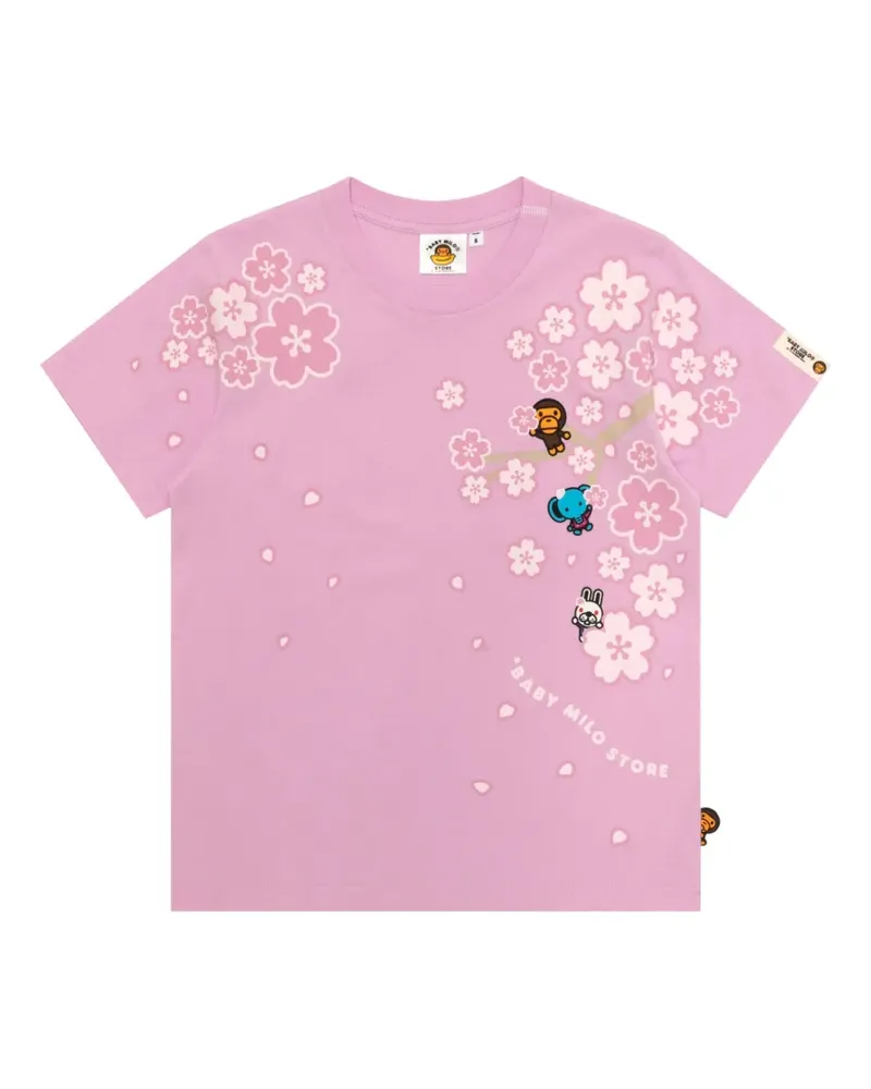 BAPE T-Shirt mit Blumen-Print - Rosa Rosa