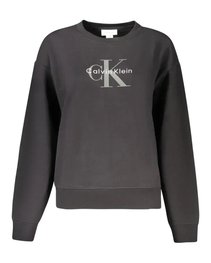 Calvin Klein logo-print crew-neck sweatshirt - Schwarz Schwarz