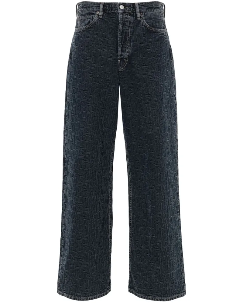 Acne Studios Jeans aus Monogramm-Jacquard - Blau Blau