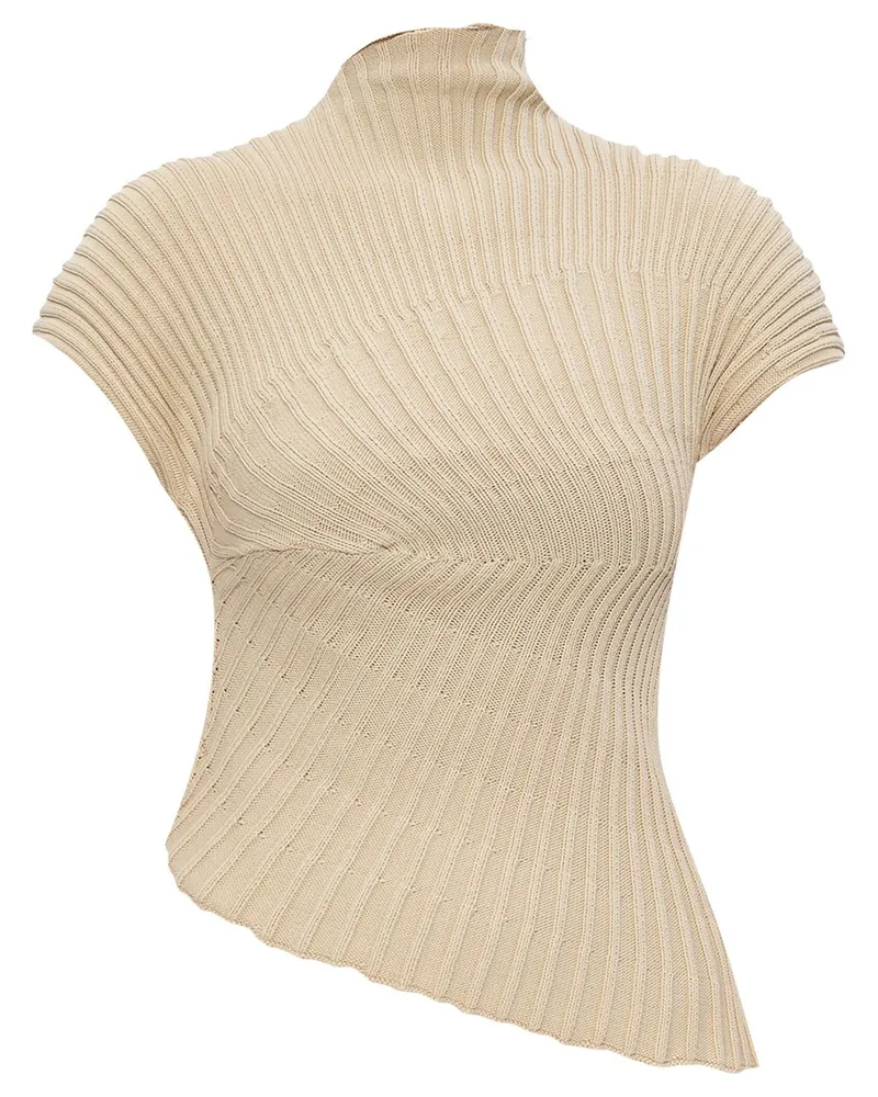 Cult Gaia T-Shirt aus geripptem Strick - Nude Nude