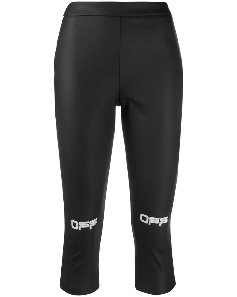 OFF-WHITE Leggings mit Print - Schwarz Schwarz