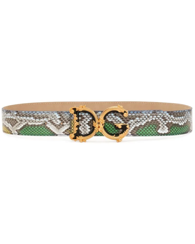 Dolce & Gabbana Gürtel mit Logo-Schnalle - Grün Grün