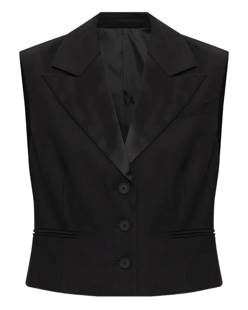 AllSaints Geknöpfte Noa Weste - Schwarz Schwarz