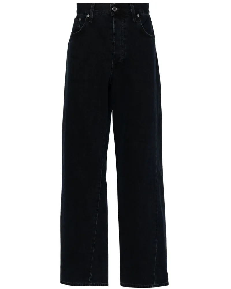 Sunflower Jeans mit verdrehtem weiten Bein - Blau Blau