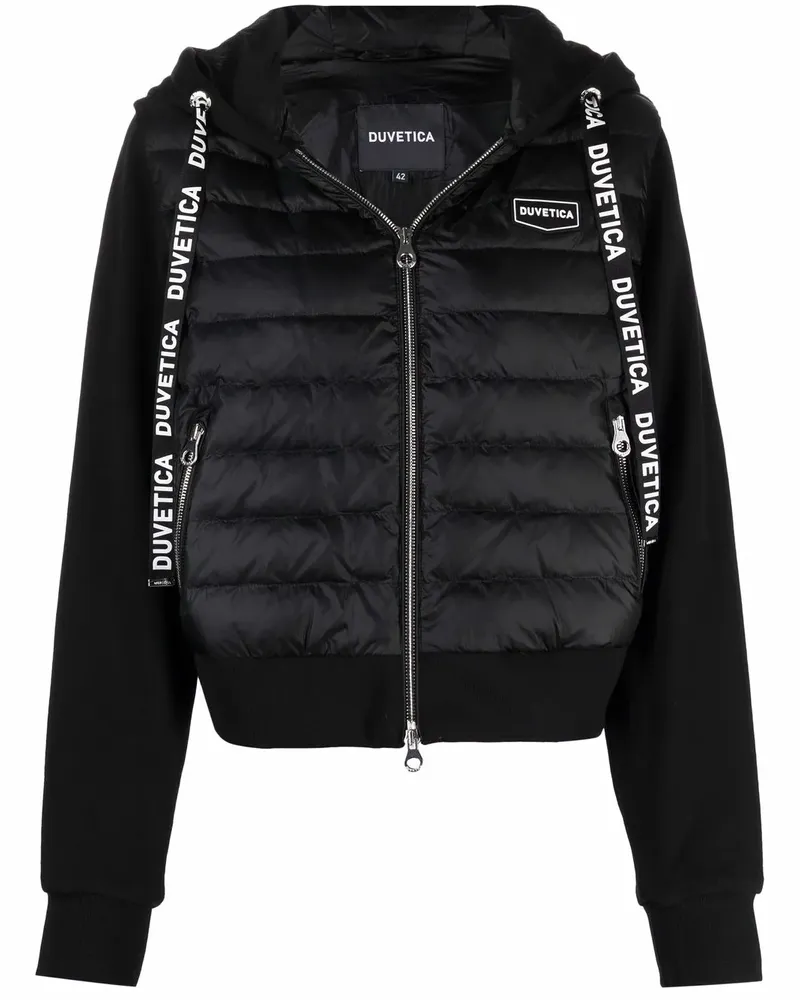 Duvetica Gefütterte Bolsena Kapuzenjacke - Schwarz Schwarz