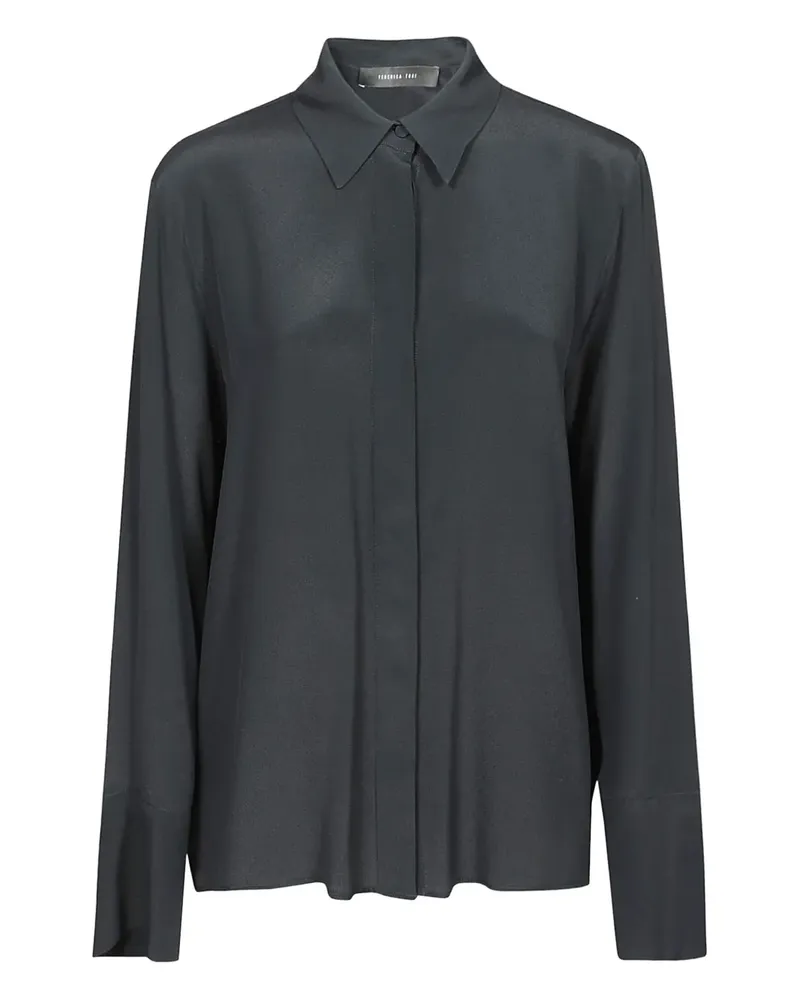 Federica Tosi long-sleeve collared shirt - Schwarz Schwarz