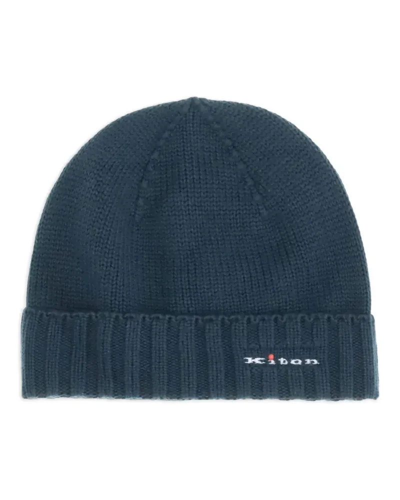 Kiton Gerippte Beanie - Grün Grün