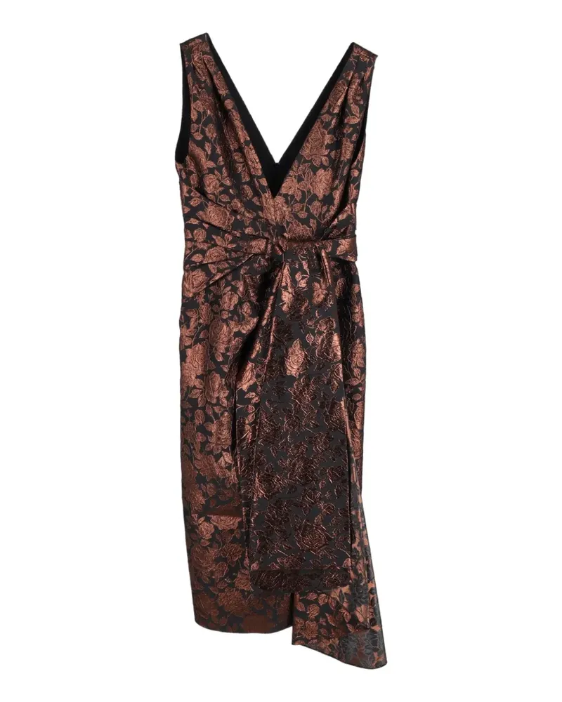 Erdem sash-waist midi dress - Schwarz Schwarz