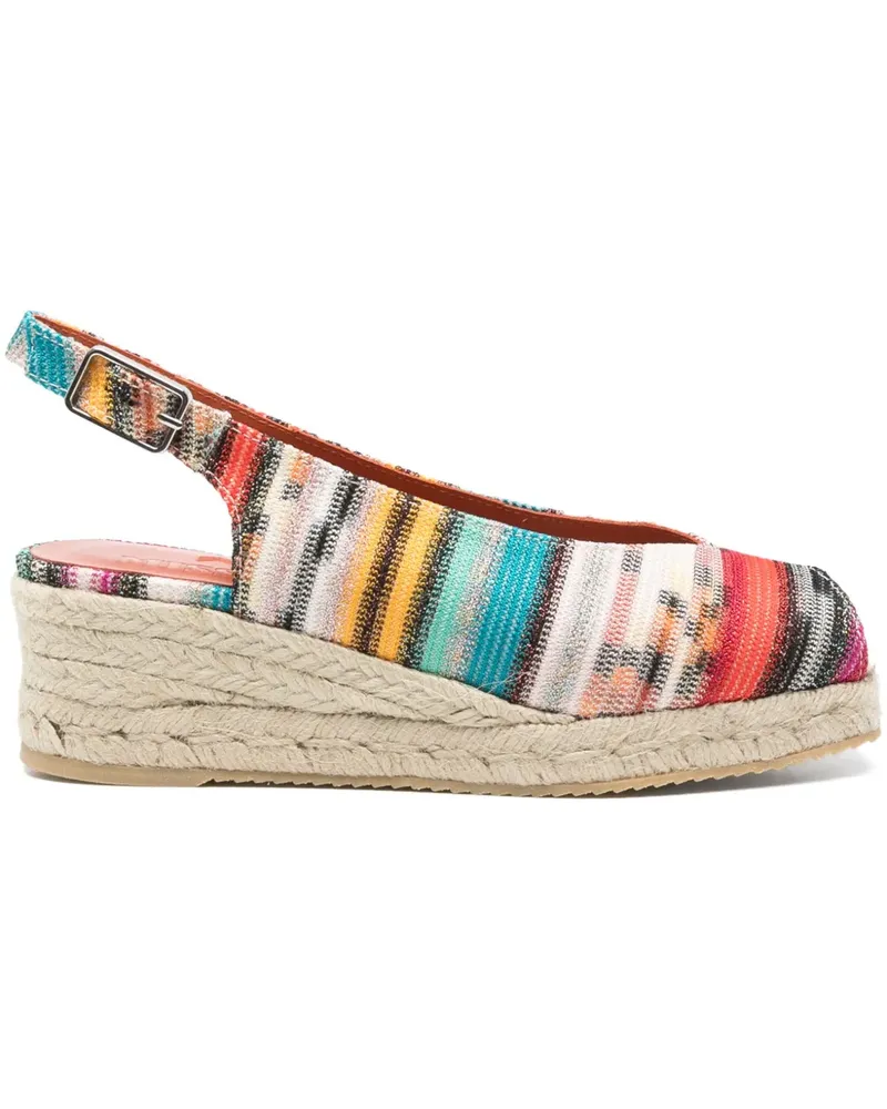 Missoni Gestreifte Espadrilles 45mm - Rot Rot