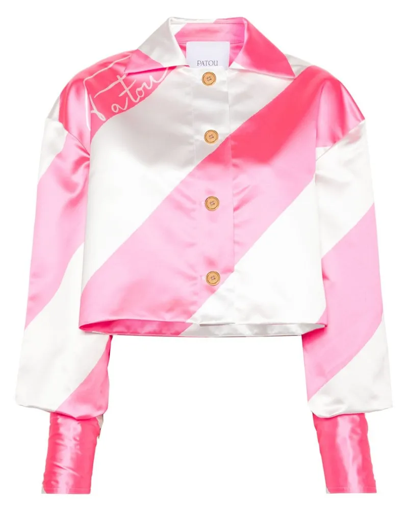 Patou Jacke mit diagonalen Streifen - Rosa Rosa