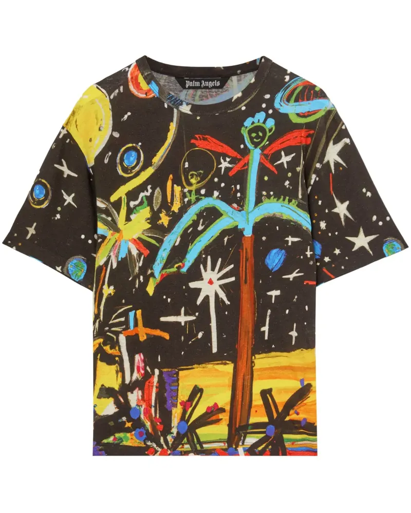 Palm Angels T-Shirt mit grafischem Print - Schwarz Schwarz