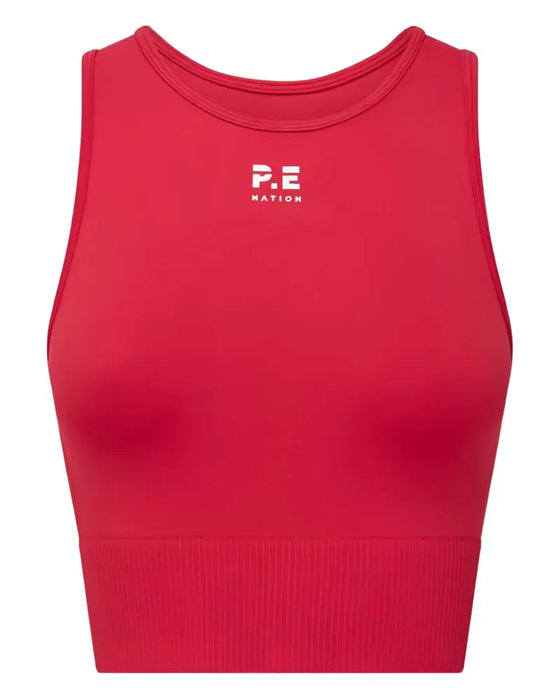 P.E. NATION Nahtloses Tanktop mit Logo - Rot Rot