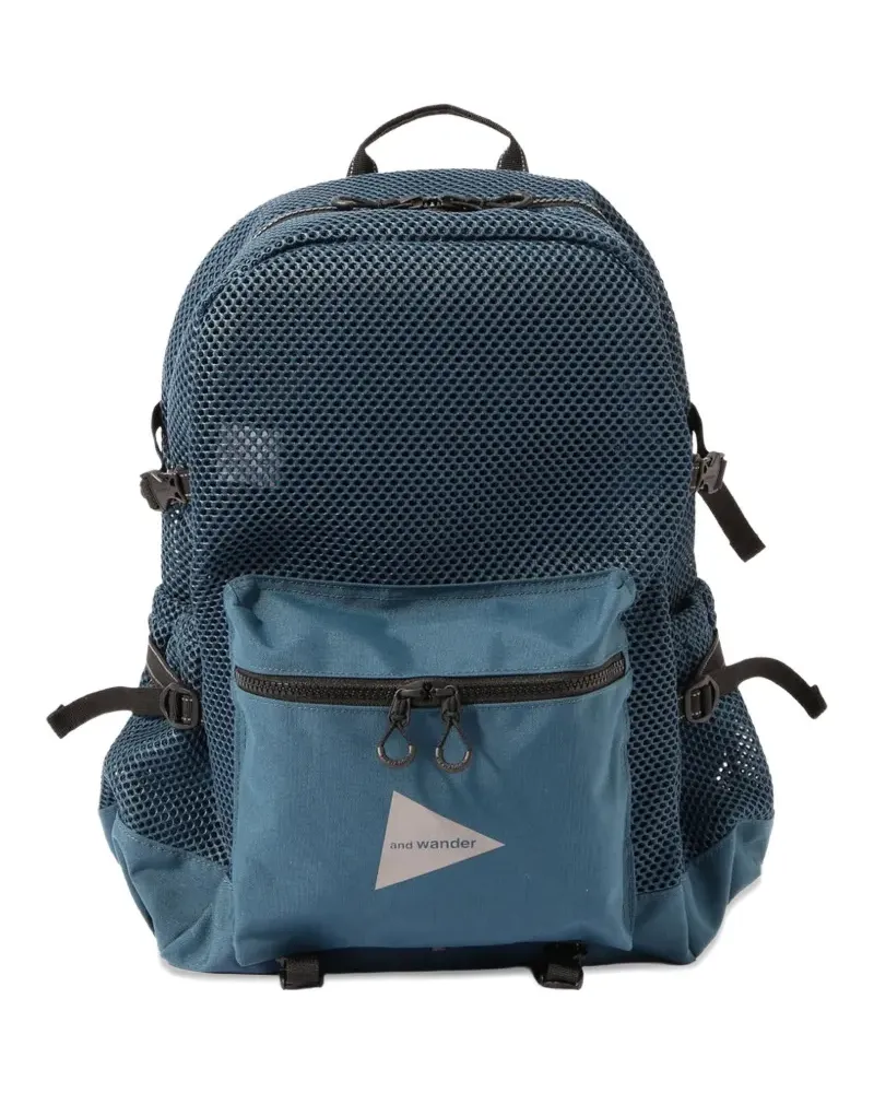 and wander 3D mesh backpack - Blau Blau