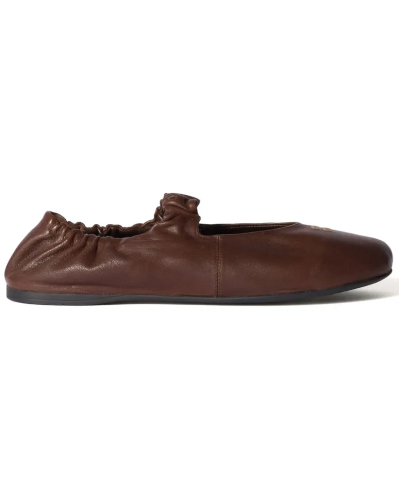 Miu Miu Ballerinas aus Leder - Braun Braun