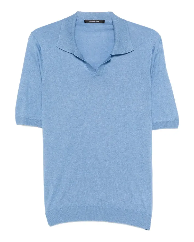 Tagliatore Keith T-Shirt mit V-Ausschnitt - Blau Blau