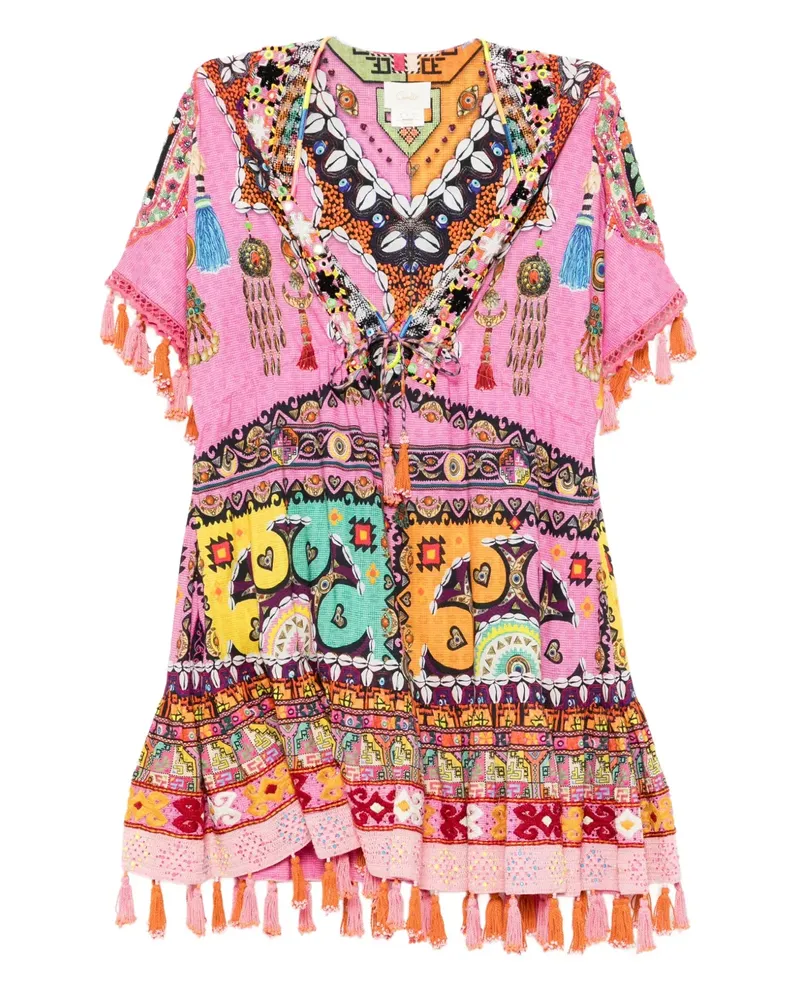 Camilla Kleid im Patchwork-Look - Rosa Rosa