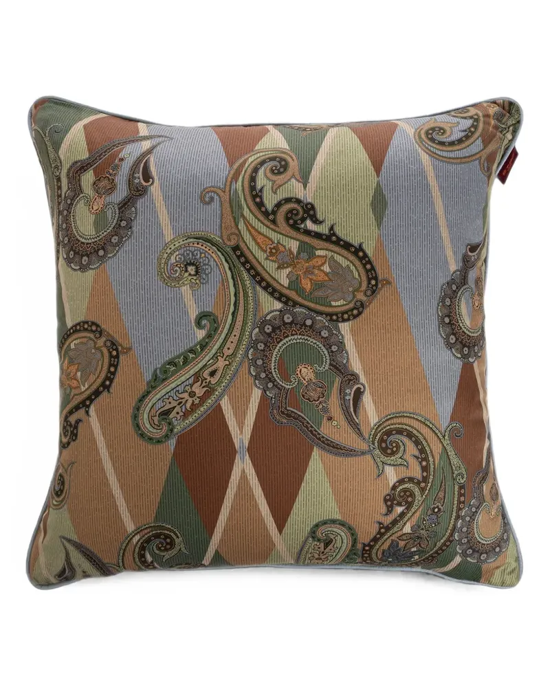 Etro Kissen mit Paisley-Print - Blau Blau