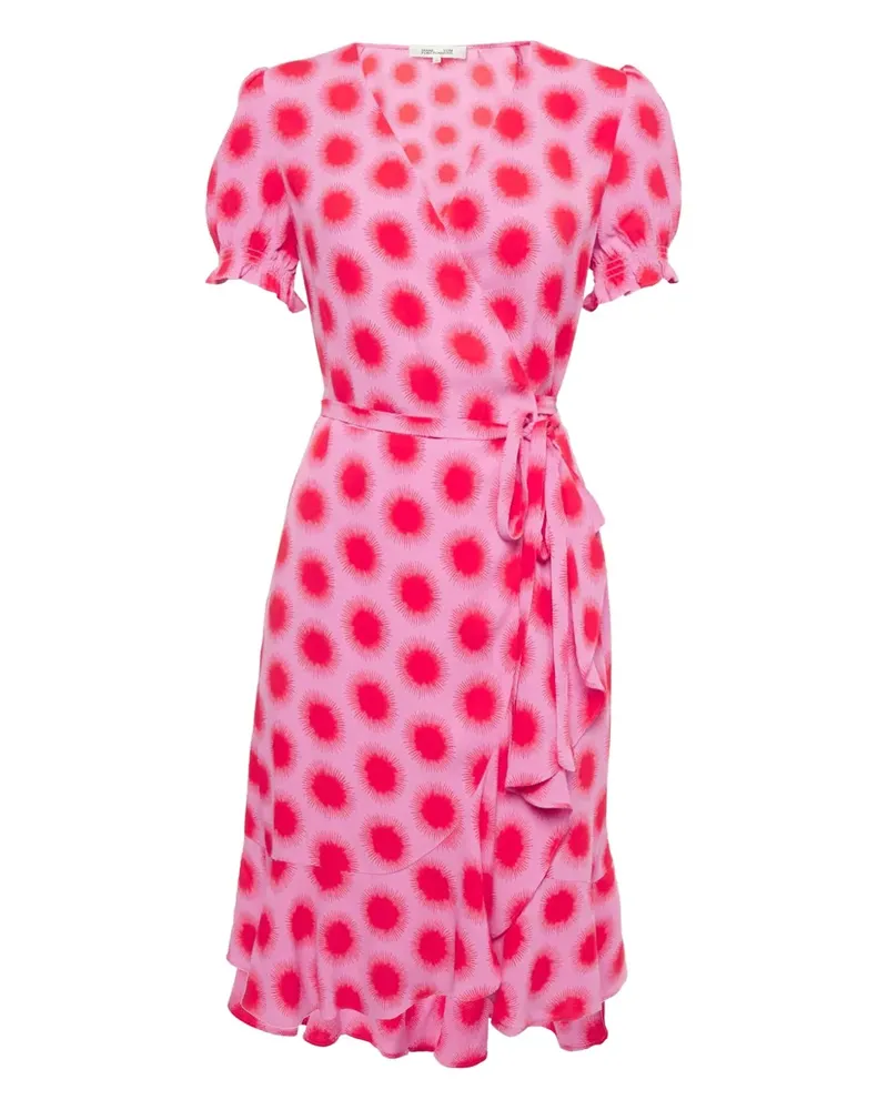 Diane von Furstenberg Gewickeltes Minikleid mit Sonnen-Print - Rosa Rosa
