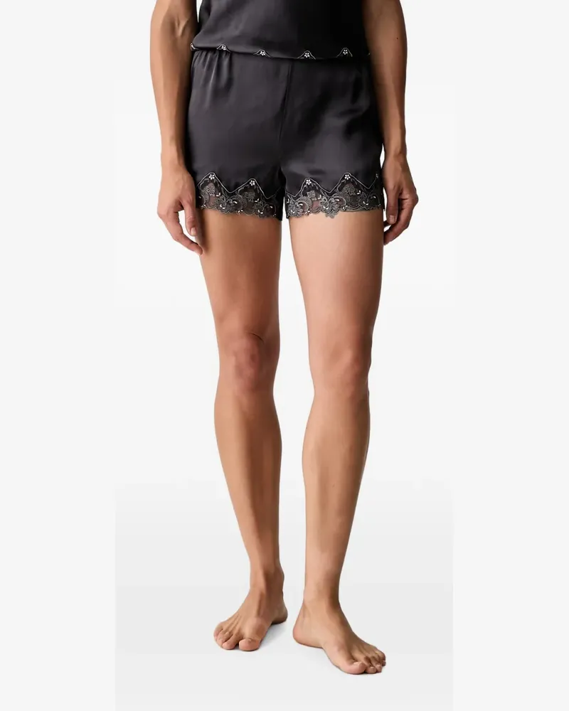 Chantelle lace-trim pyjama shorts - Schwarz Schwarz