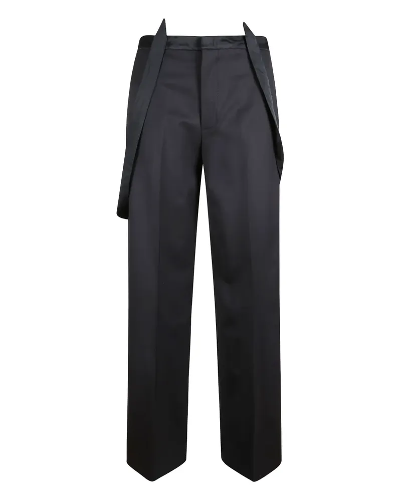 Dondup suspenders-detail trousers - Schwarz Schwarz