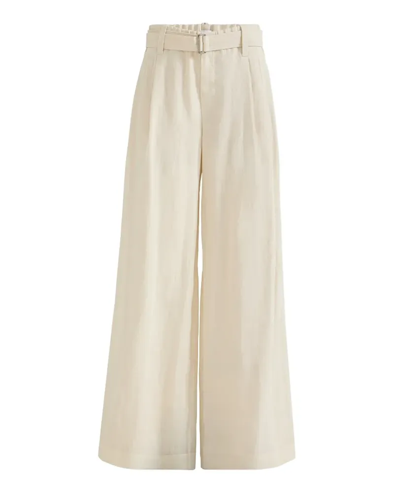 Brunello Cucinelli Ausgestellte Hose mit Gürtel und Monili - Nude Nude
