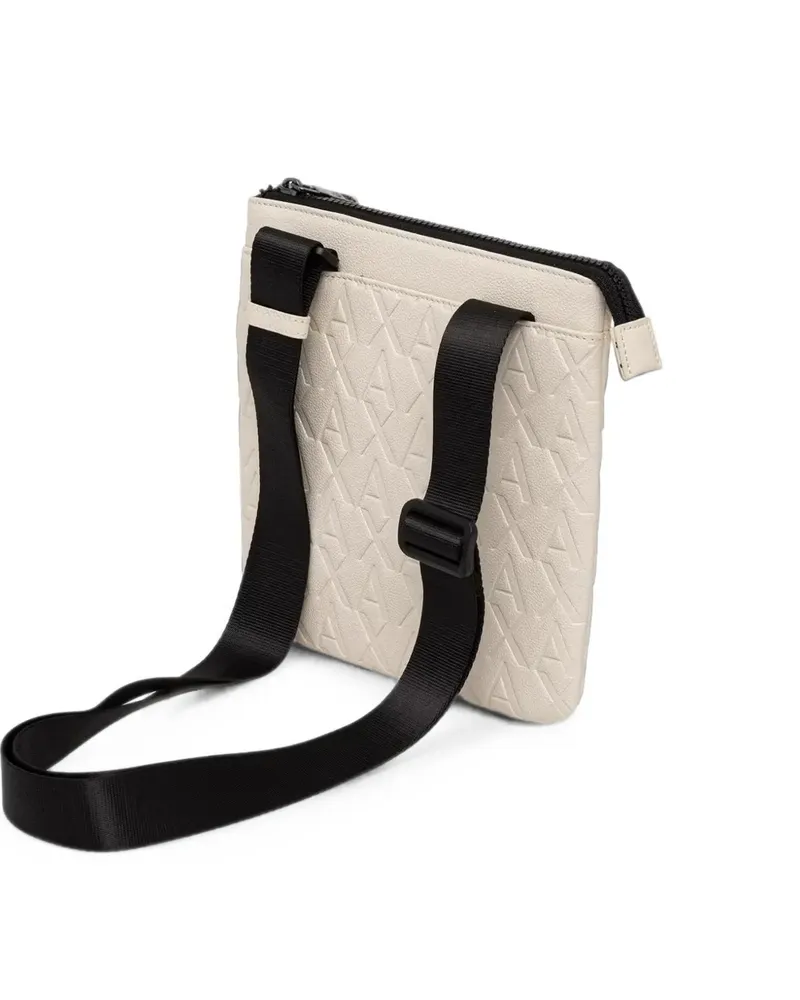 Armani Exchange Kuriertasche mit Logo-Prägung - Weiß Weiß