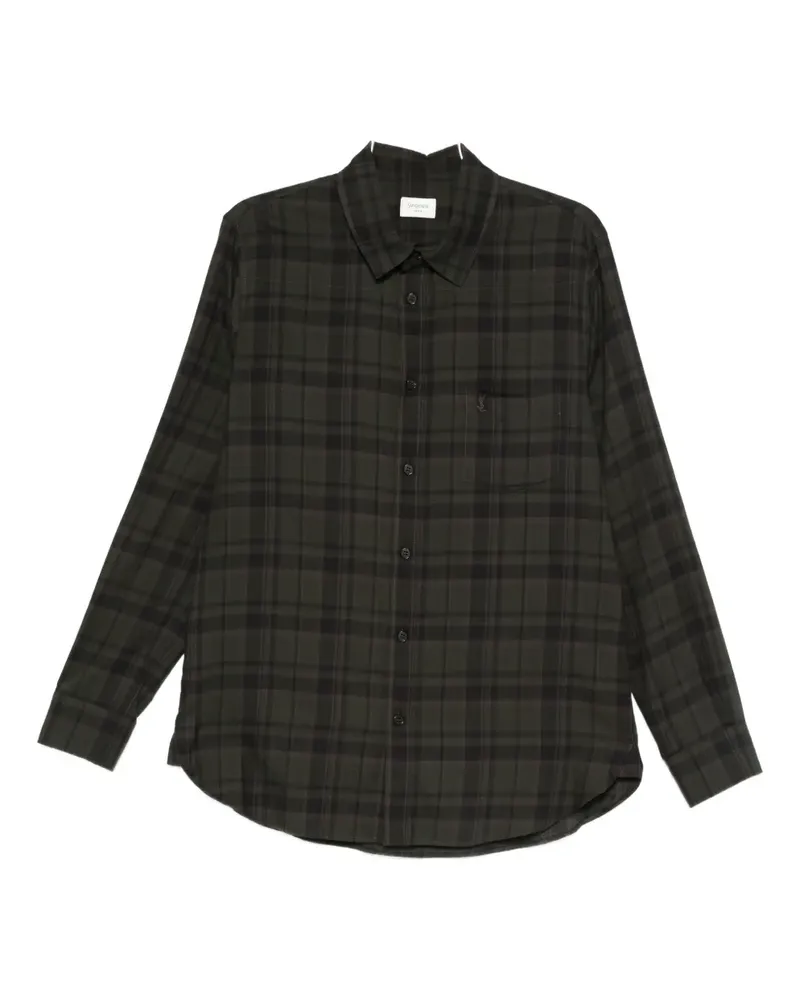 Saint Laurent Kariertes Hemd - Grün Grün