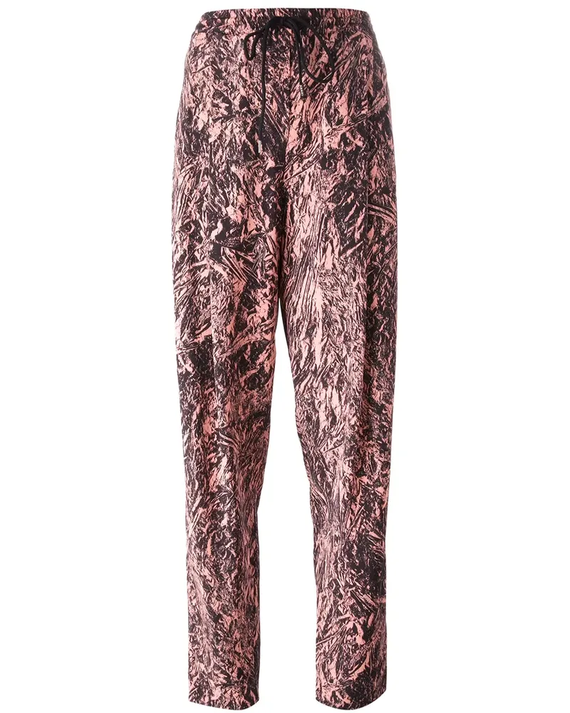 McQ Seidenhose mit Folien-Print - Schwarz Schwarz