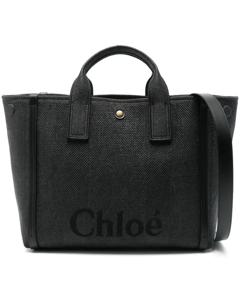 Chloé Shopper mit Logo-Stickerei - Schwarz Schwarz