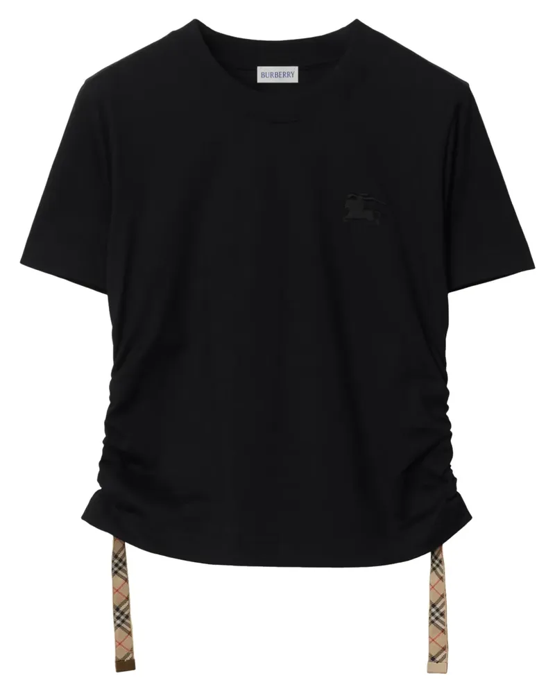 Burberry T-Shirt mit Raffungen - Schwarz Schwarz
