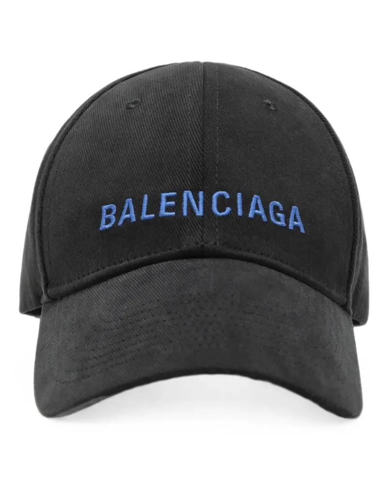 Balenciaga logo cap in black - Schwarz Schwarz