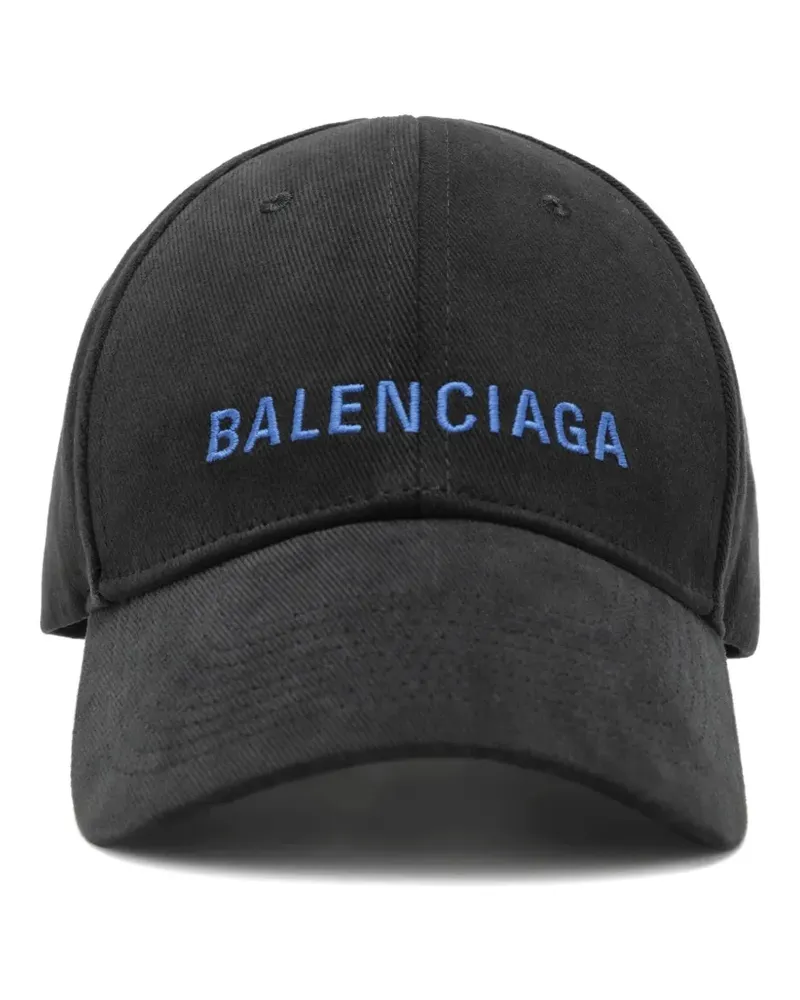 Balenciaga Baseballkappe mit Logo - Schwarz Schwarz