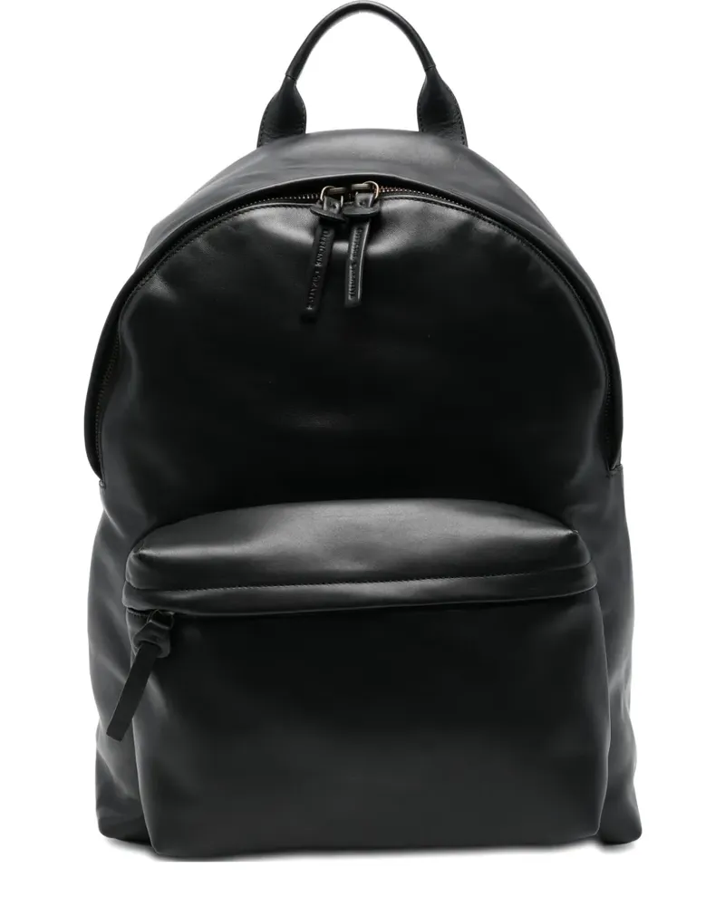 Officine Creative Italia Rucksack aus Leder - Schwarz Schwarz