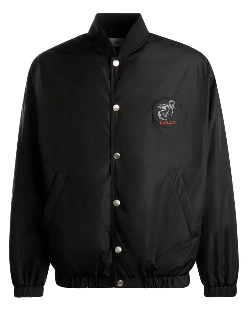 Bally Bomberjacke mit Logo-Applikation - Schwarz Schwarz
