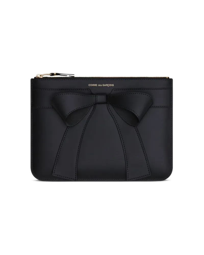 Comme des Garçons Big Bow Portemonnaie - Schwarz Schwarz