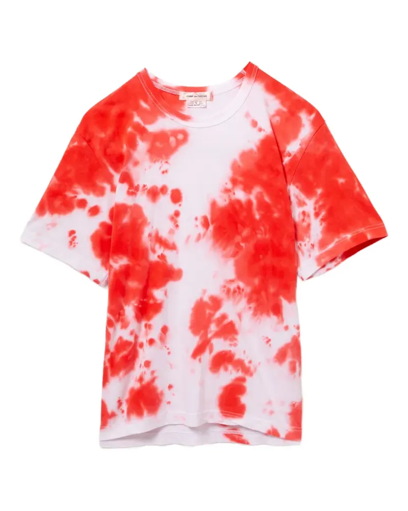Comme des Garçons T-Shirt mit Batik-Print - Weiß Weiß