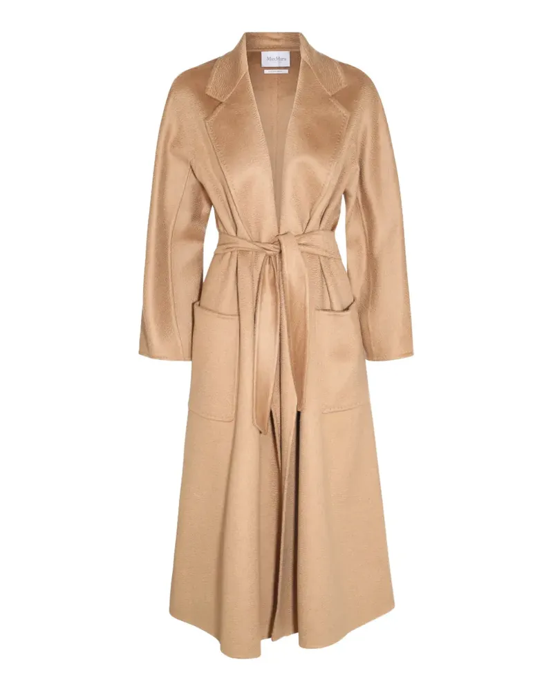 Max Mara belted notch-lapel coat - Nude Nude