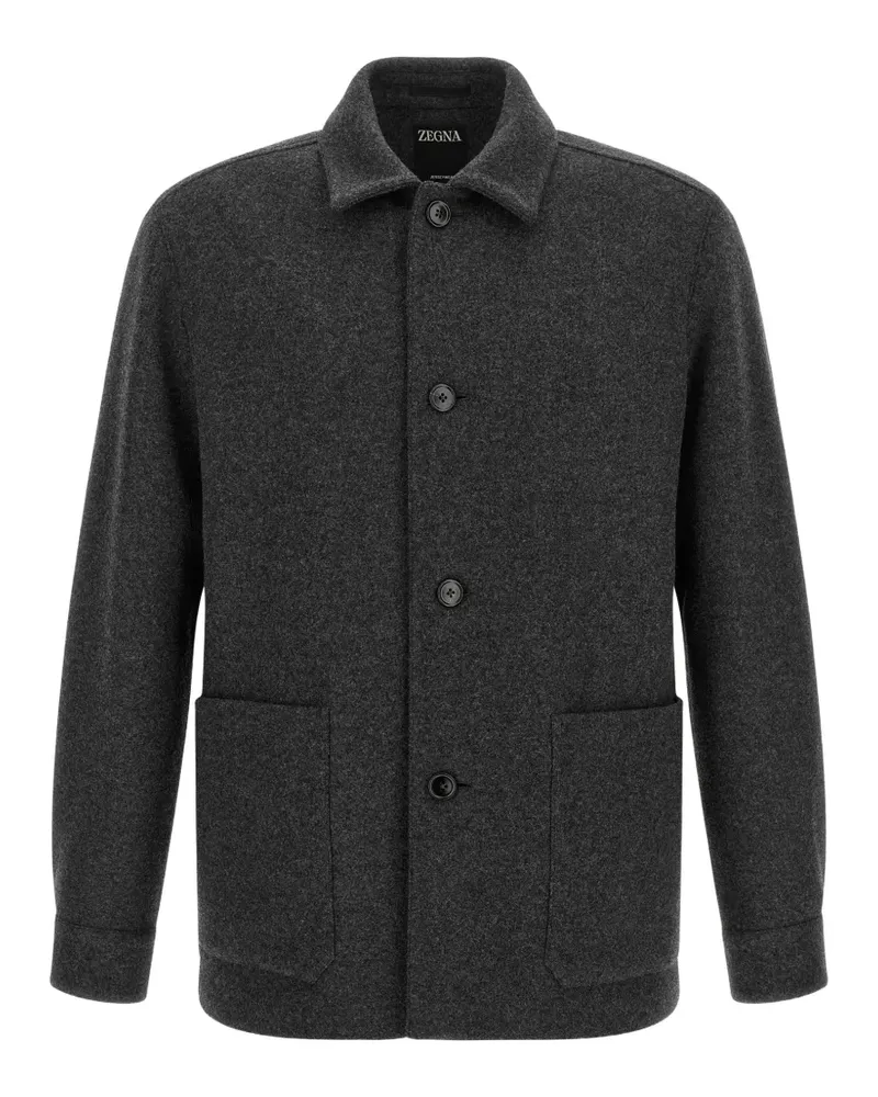 Ermenegildo Zegna buttoned overshirt - Grau Grau