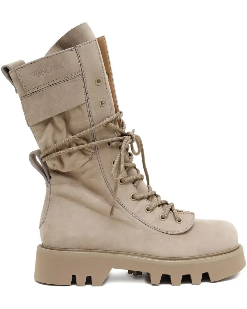 J.W.Anderson Bikerstiefel mit Schnürung - Nude Nude