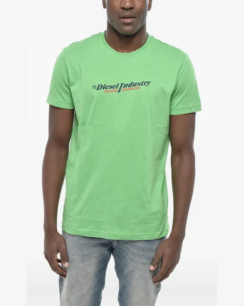 Diesel T-Shirt mit Logo-Print - Grün Grün