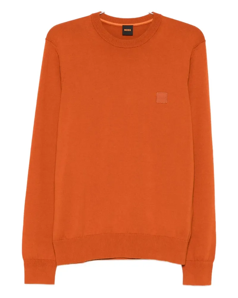 HUGO BOSS logo-patch sweater - Grau Grau