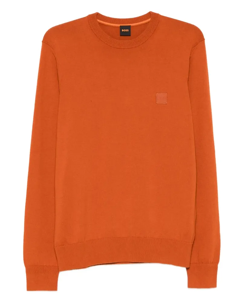 HUGO BOSS Pullover mit Logo-Patch - Grau Grau