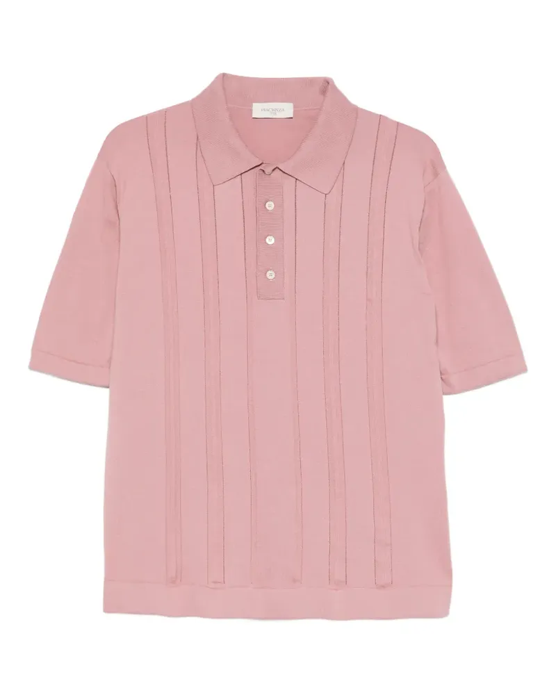Piacenza Cashmere Poloshirt mit kurzen Ärmeln - Rosa Rosa