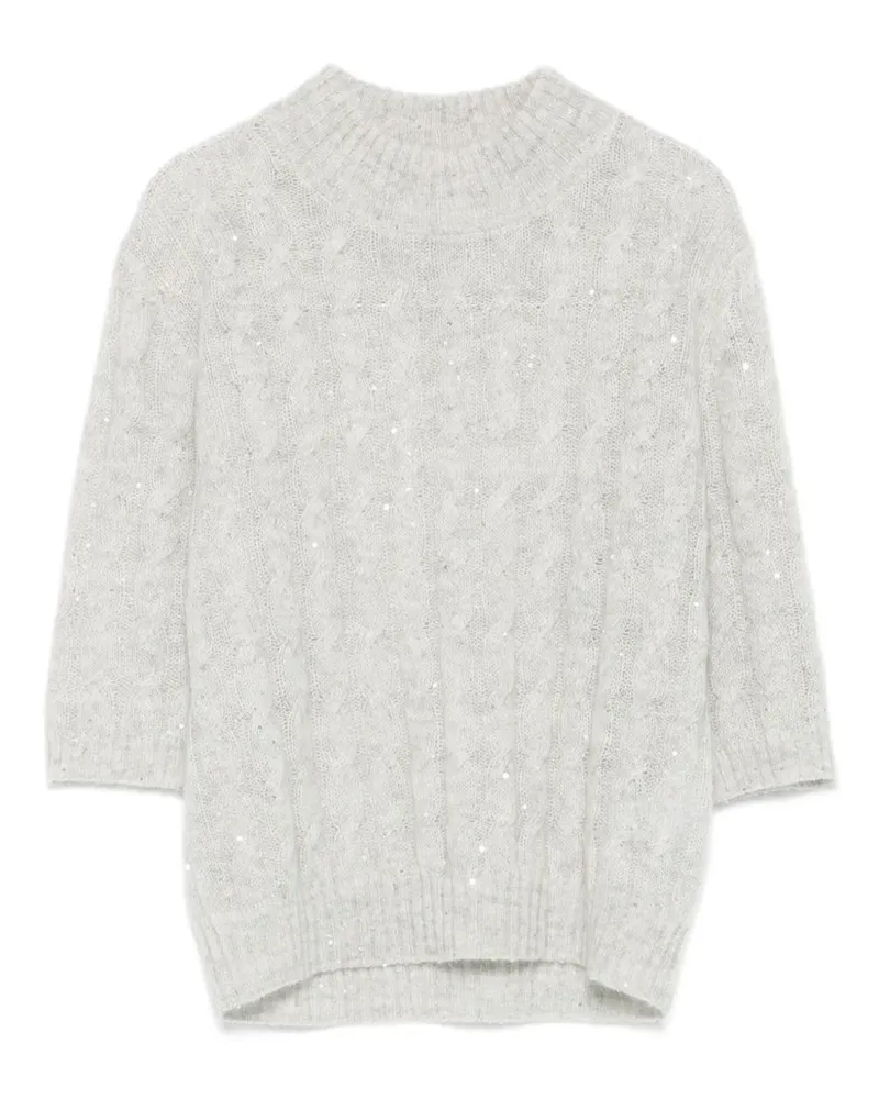 Brunello Cucinelli Pullover mit Stehkragen - Grau Grau