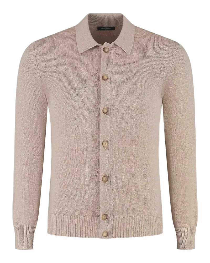 Gran Sasso button-down knitted shirt - Nude Nude