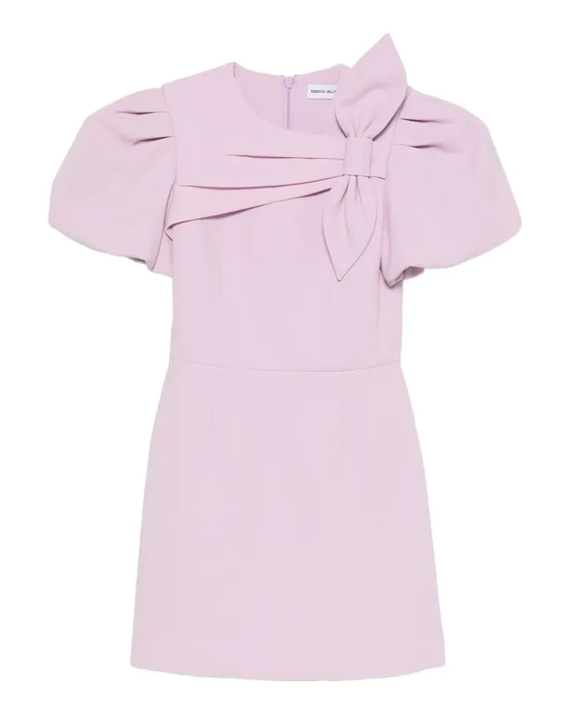 Rebecca Vallance Yolanda Minikleid mit Puffärmeln und Schleife - Violett Violett