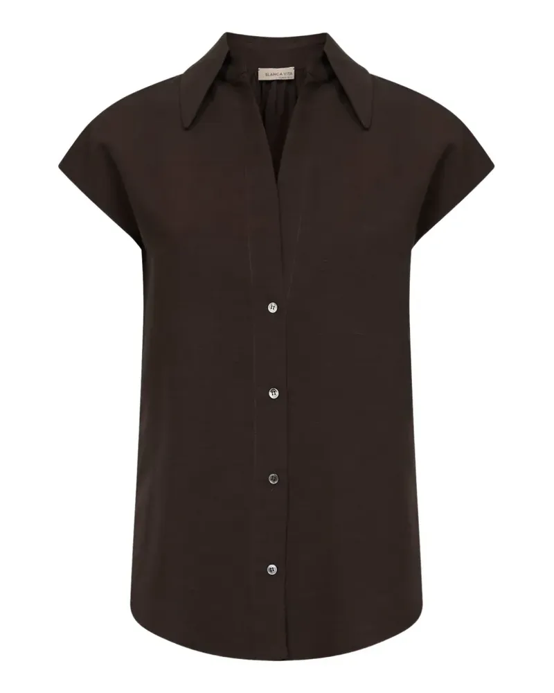 Blanca Kurzärmelige Bluse - Braun Braun