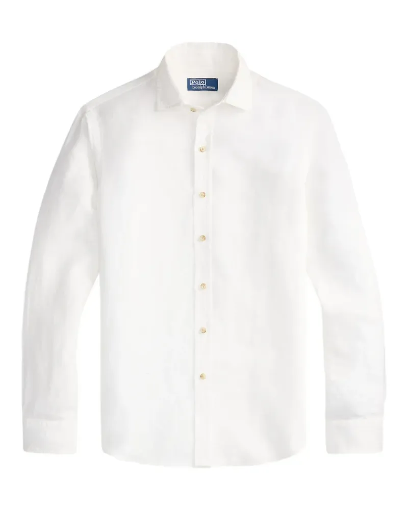 Ralph Lauren Custom Fit Hemd mit Pony-Stickerei - Weiß Weiß